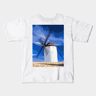 Windmill - Landscape Kids T-Shirt